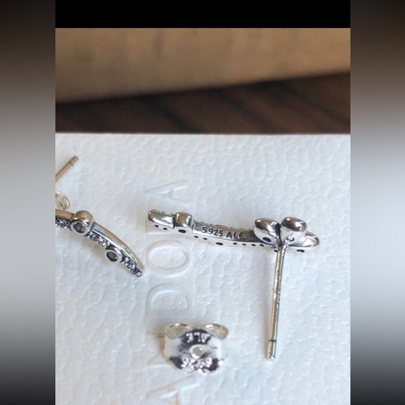 Draped Four-Petal Flower Stud Earrings from Pandora - retired - Picture 7 of 11